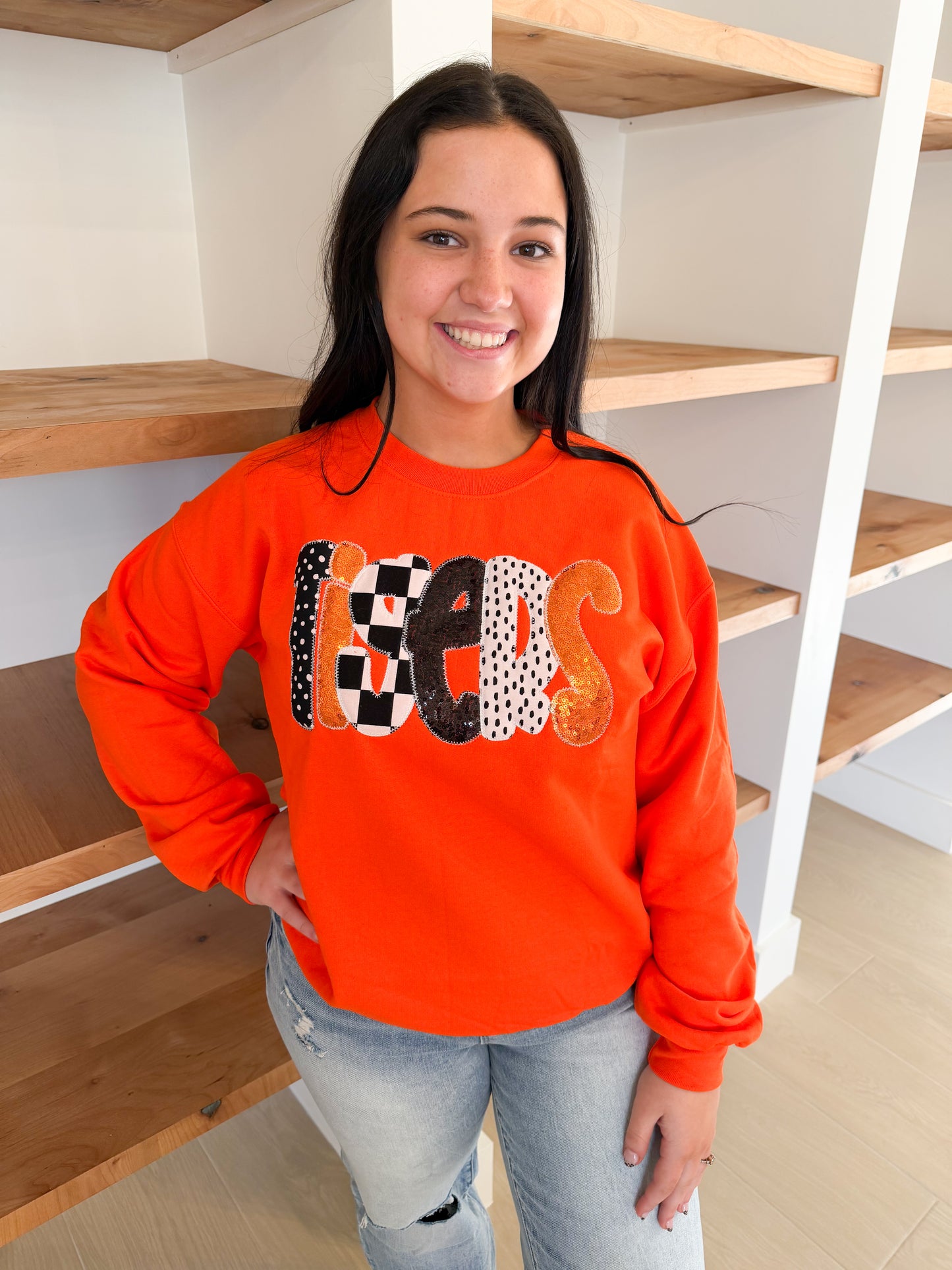 Tigers Sequins Gameday Sweatshirt