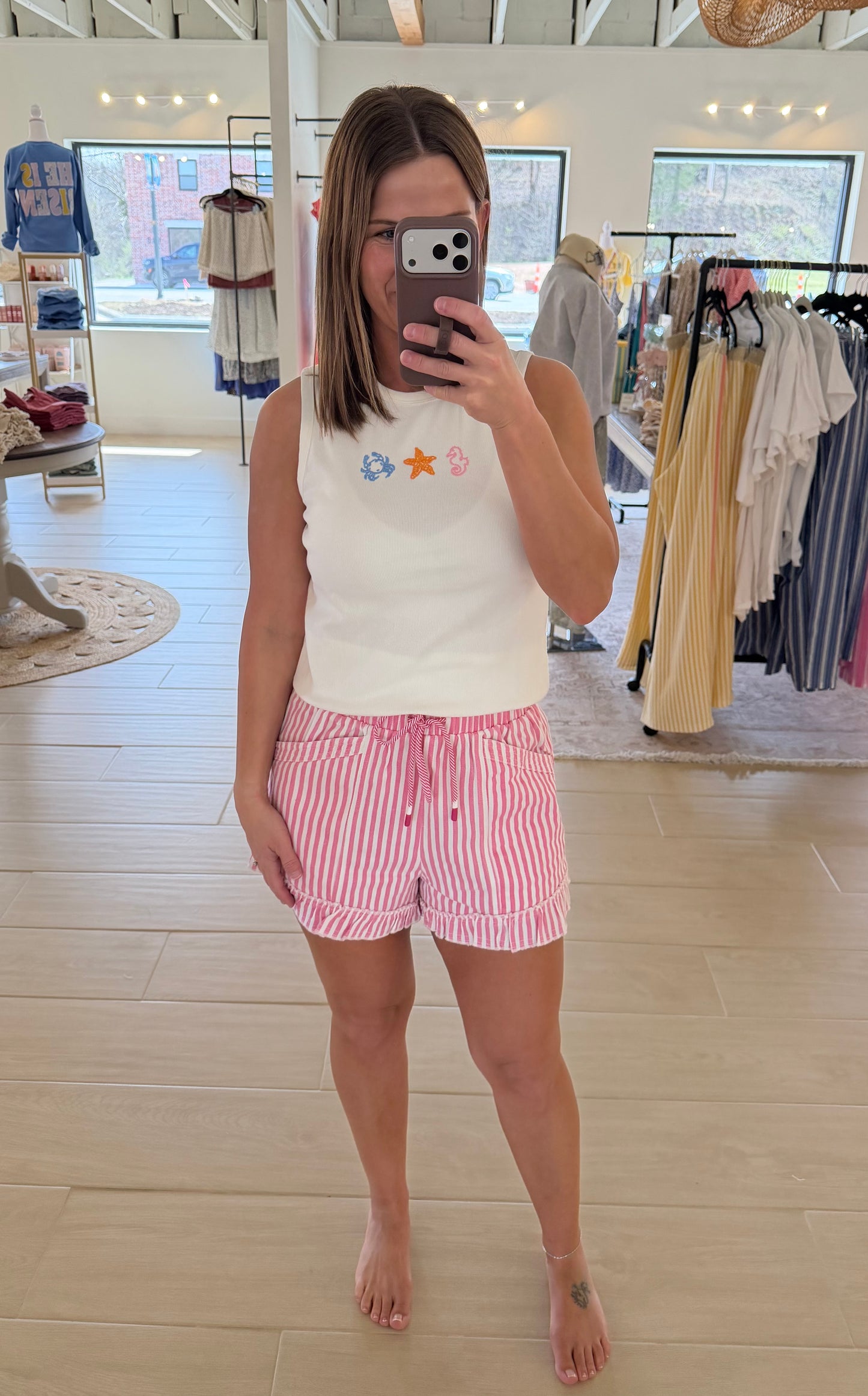 Marine Embroidered Tank