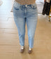 Flying Monkey Distressed Hem Crop Straight Jeans