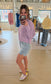 Risen High Rise Side Slit Shorts, Light