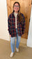 Abri Plaid Flannel Shirt, Rose