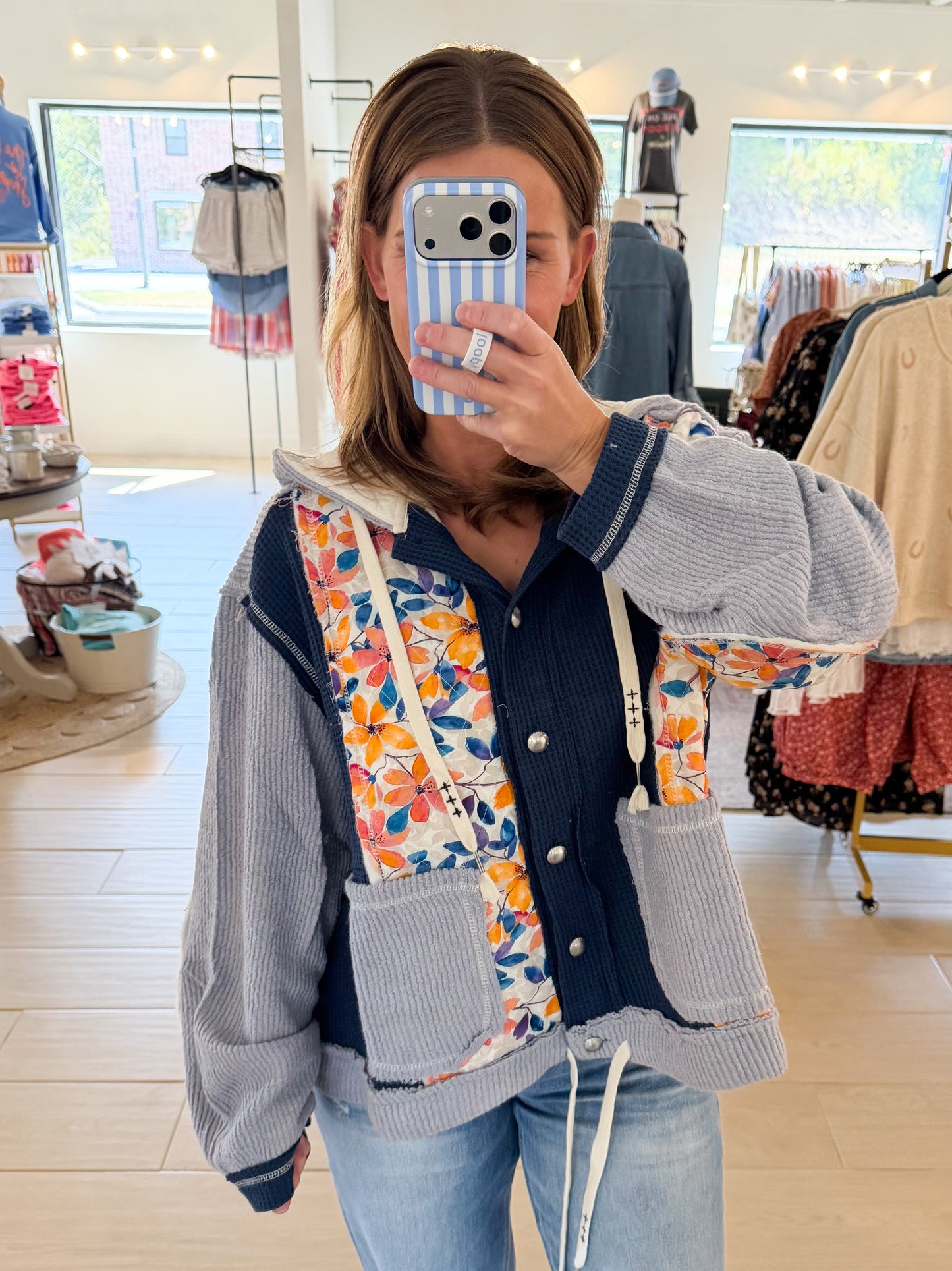 Floral Quilted Thermal Jacket