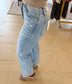 Flying Monkey Distressed Hem Crop Straight Jeans
