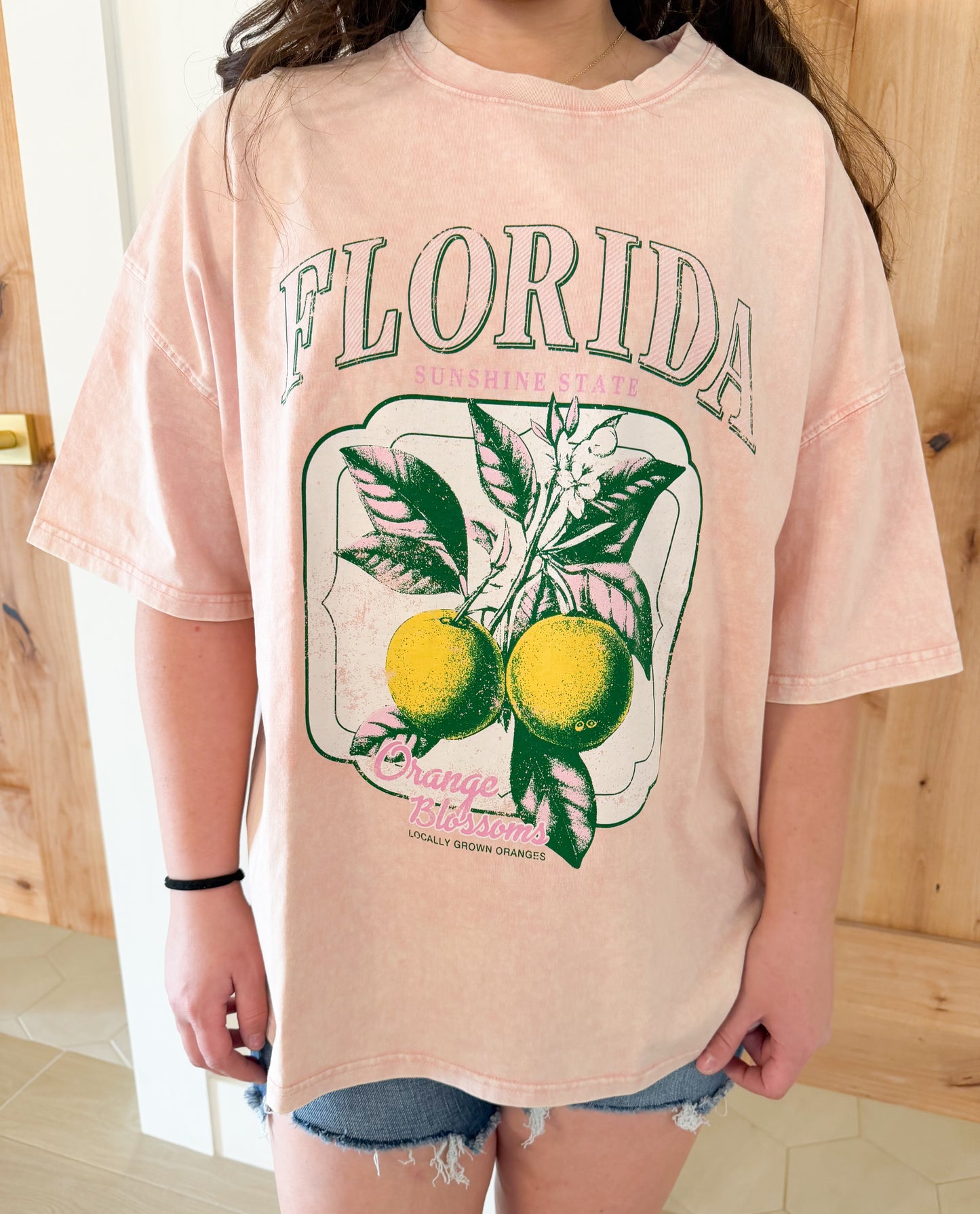 Florida with Oranges Graphic Mineral Wash Tee
