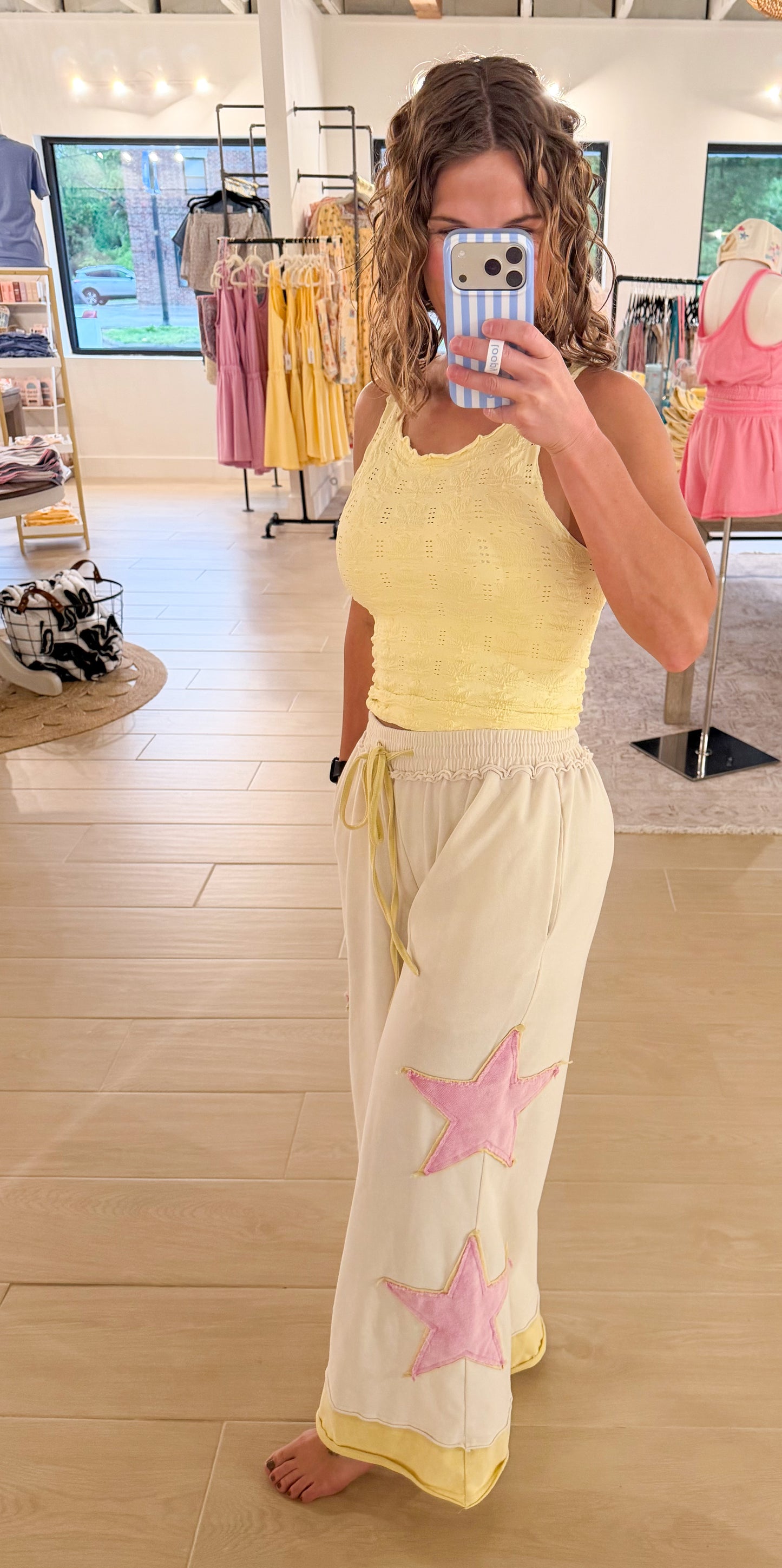 Star Patch Wide Leg Lounge Pants