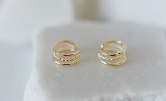 18K Gold Plated Huggies Earrings