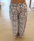 Leopard Print Wide Leg Lounge Pants