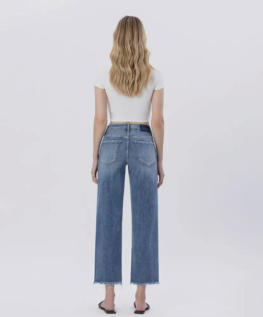 Lovervet High Rise Dad Slim Wide Jeans