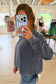Soft Faded Mineral-Washed Sweatshirt, Ash Blue