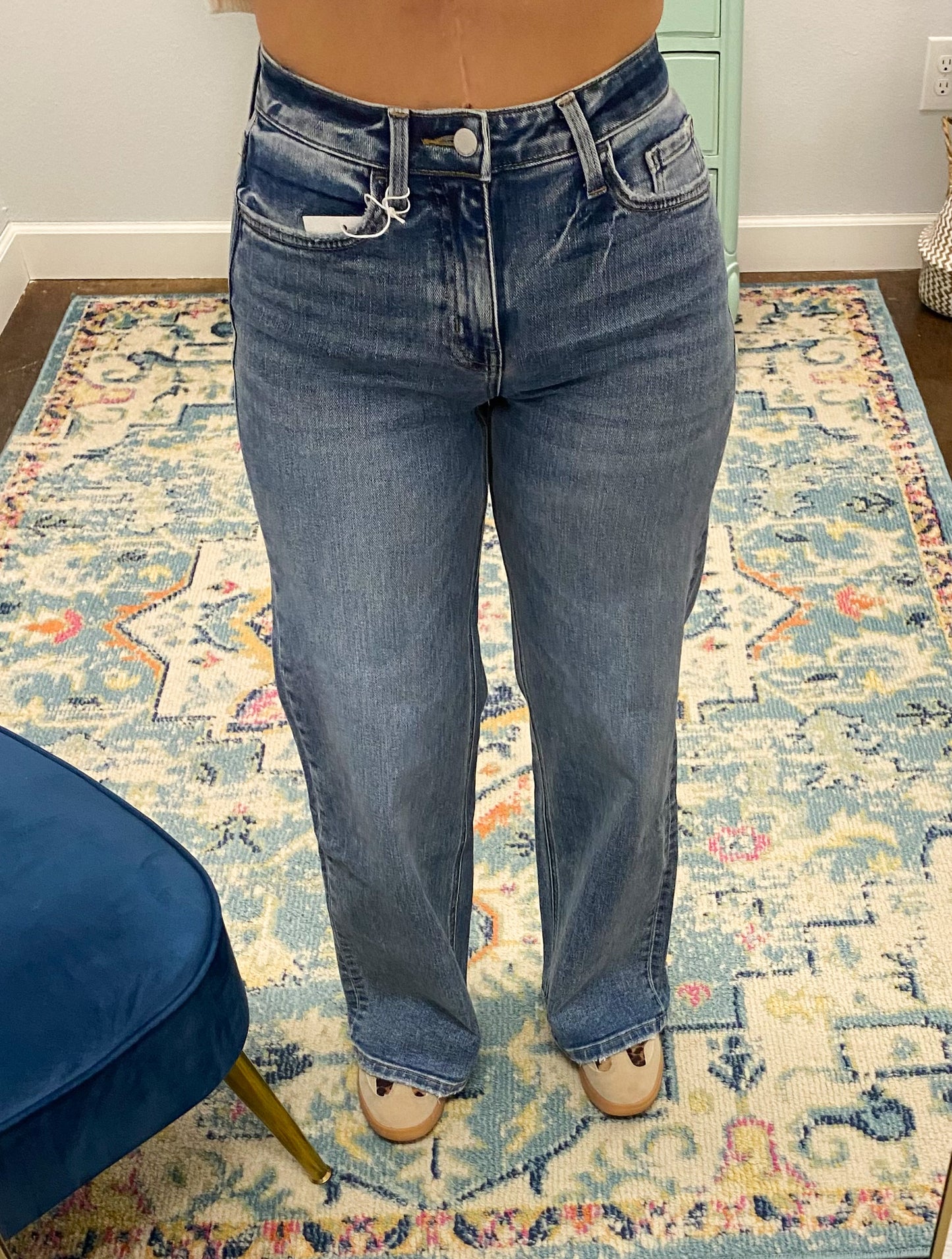 Flying Monkey High Rise Wide Leg Jeans