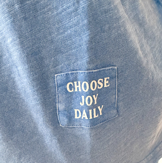 Not So Basic Mineral Wash Tee- Choose Joy Daily