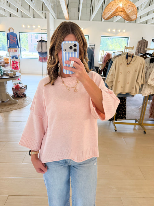 Goldie Crew Neck Oversized Sweater, Multiple Colors