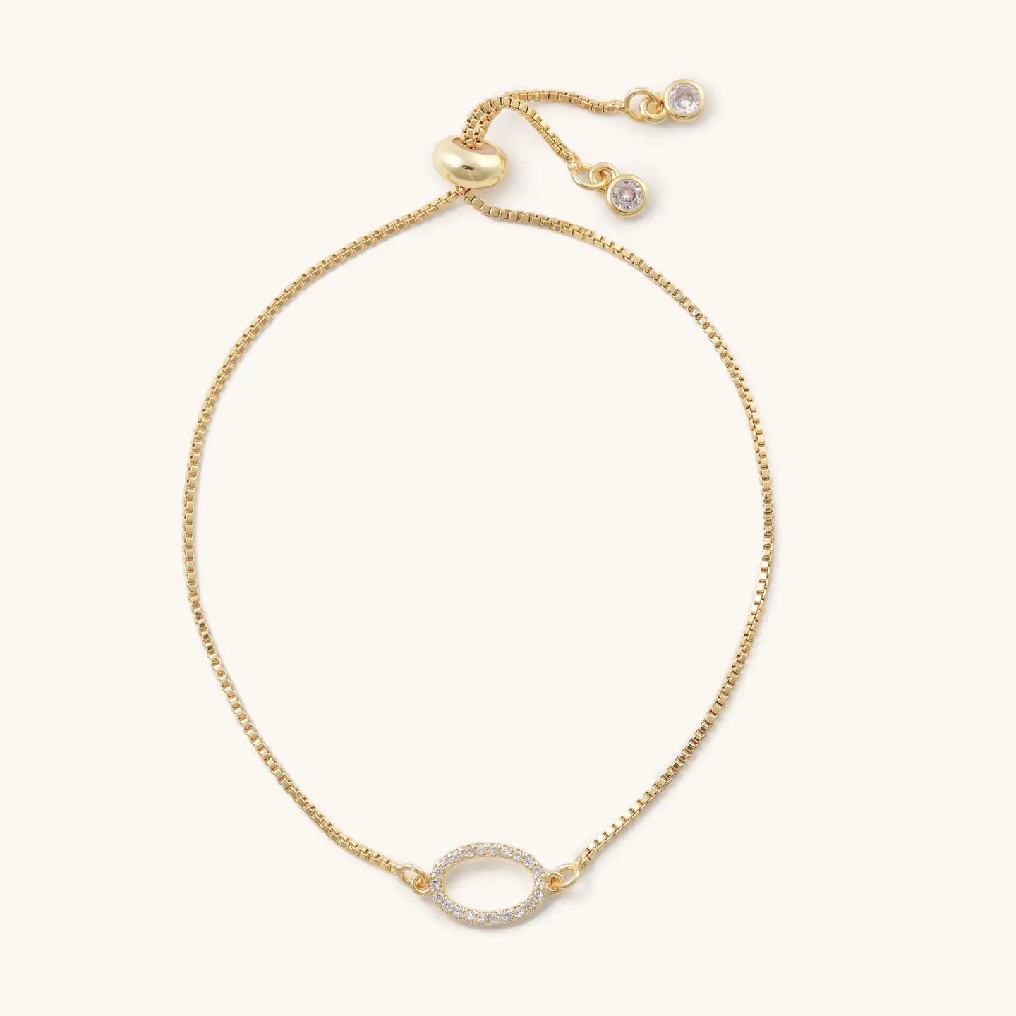 Ari Crystal Oval Adjustable Bracelet