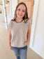 Ribbon Tie Back Knit Top Sweater Vest