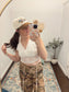 Flirt & Flutter Top, Ivory