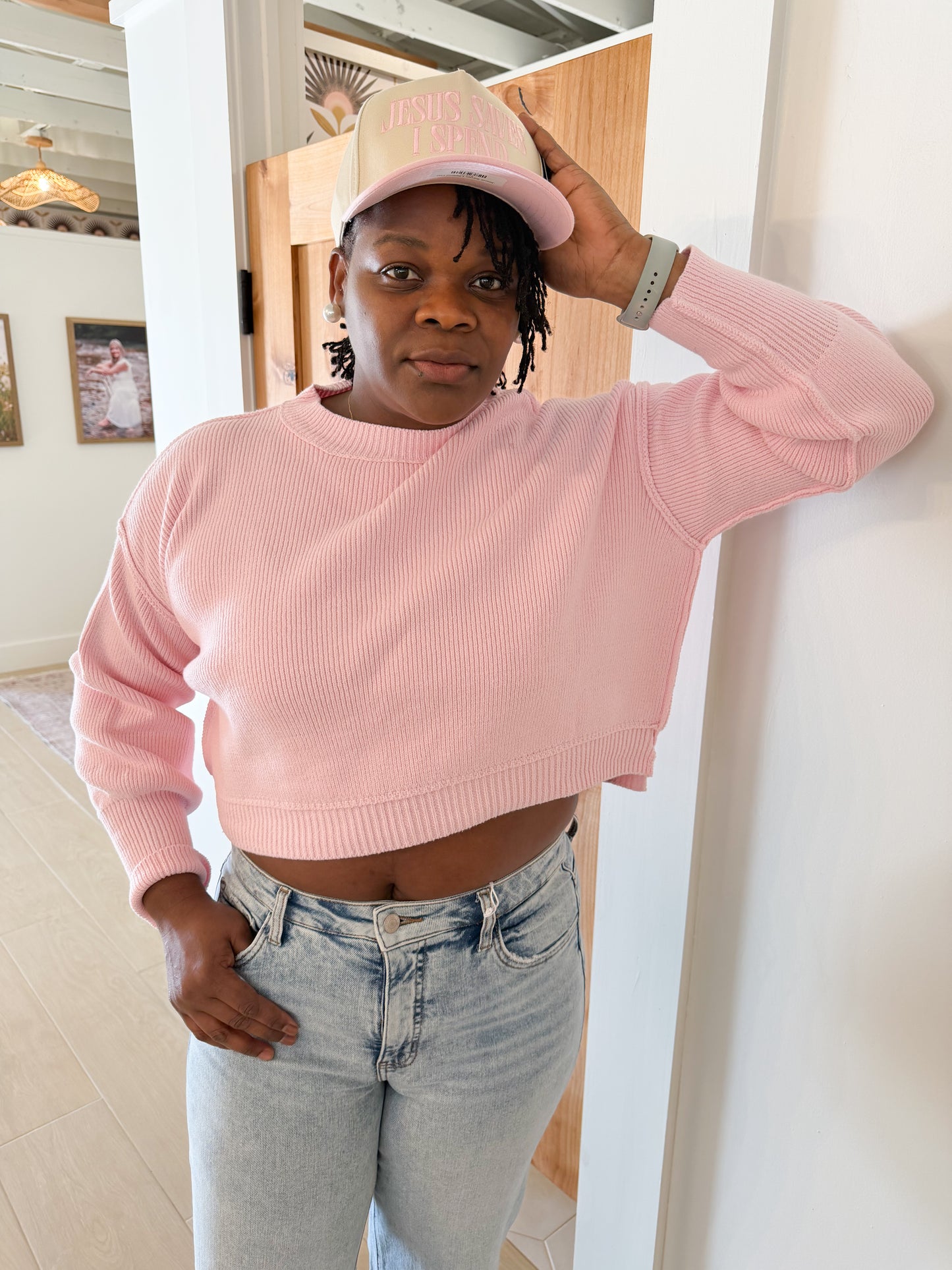 Regina Sweater, Pink