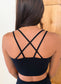 Venice Cloud Light Criss-Cross Sports Bra, Black