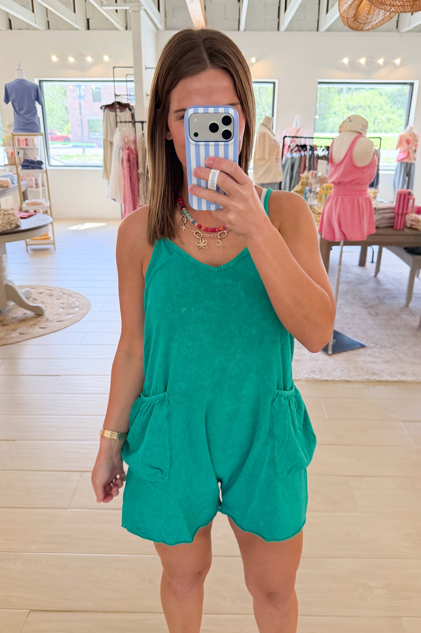 Chill Mode Romper, Green
