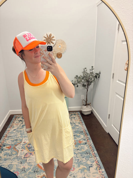 On the Go Romper Dress- Sunshine