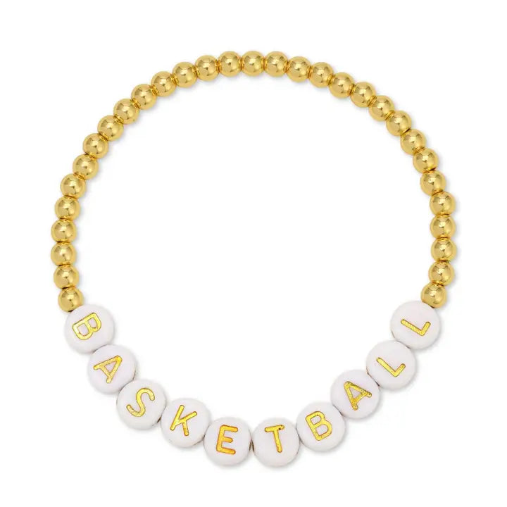 Basketball Beaded Bracelet