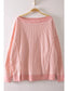 Boat Neck Waffle Knit Top, Multiple