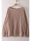 Boat Neck Waffle Knit Top, Multiple