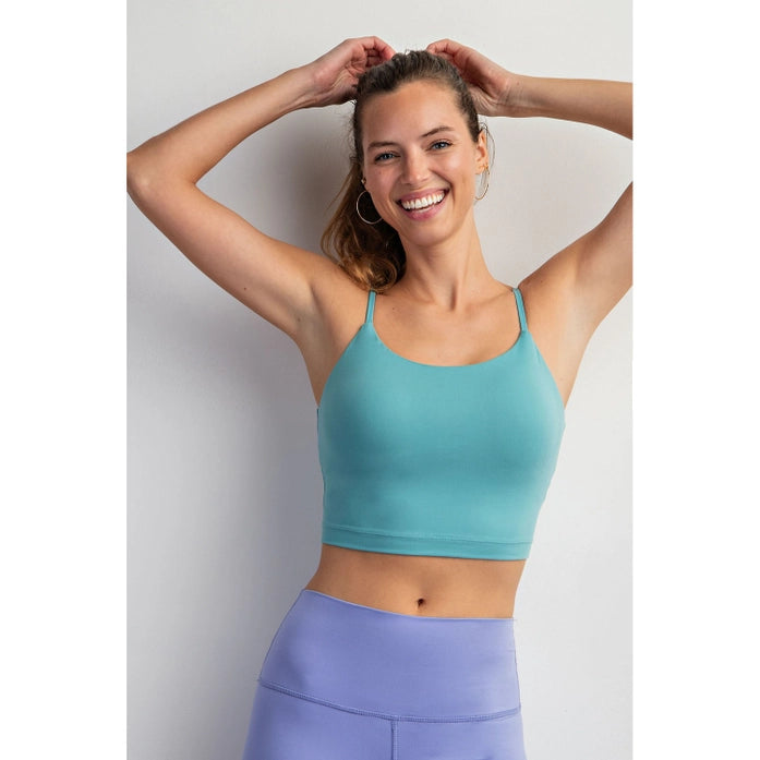 Butter Basic Cropped Camisole, Tidal Wave