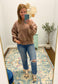 Acid Wash Oversized Fleece Pullover, Brown