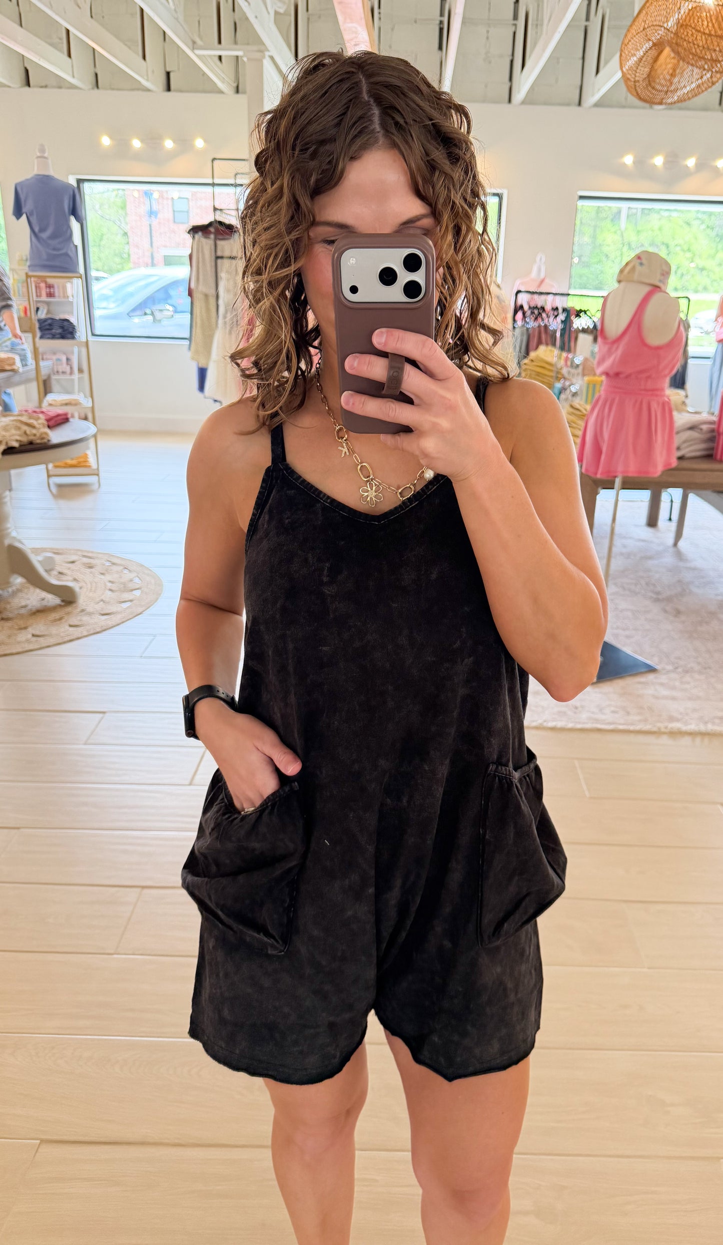 Chill Mode Romper, Black