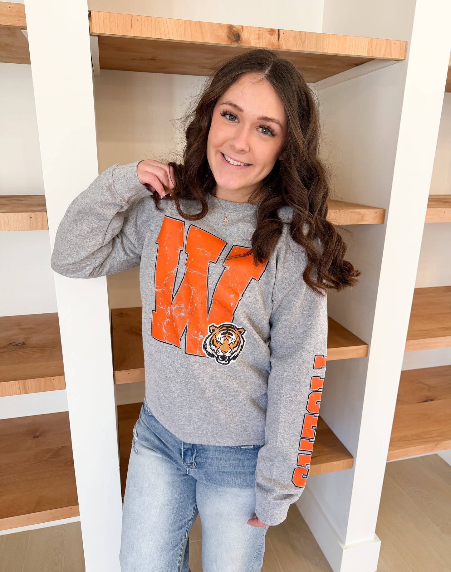 Tigers Varsity Sleeve Sweatshirt