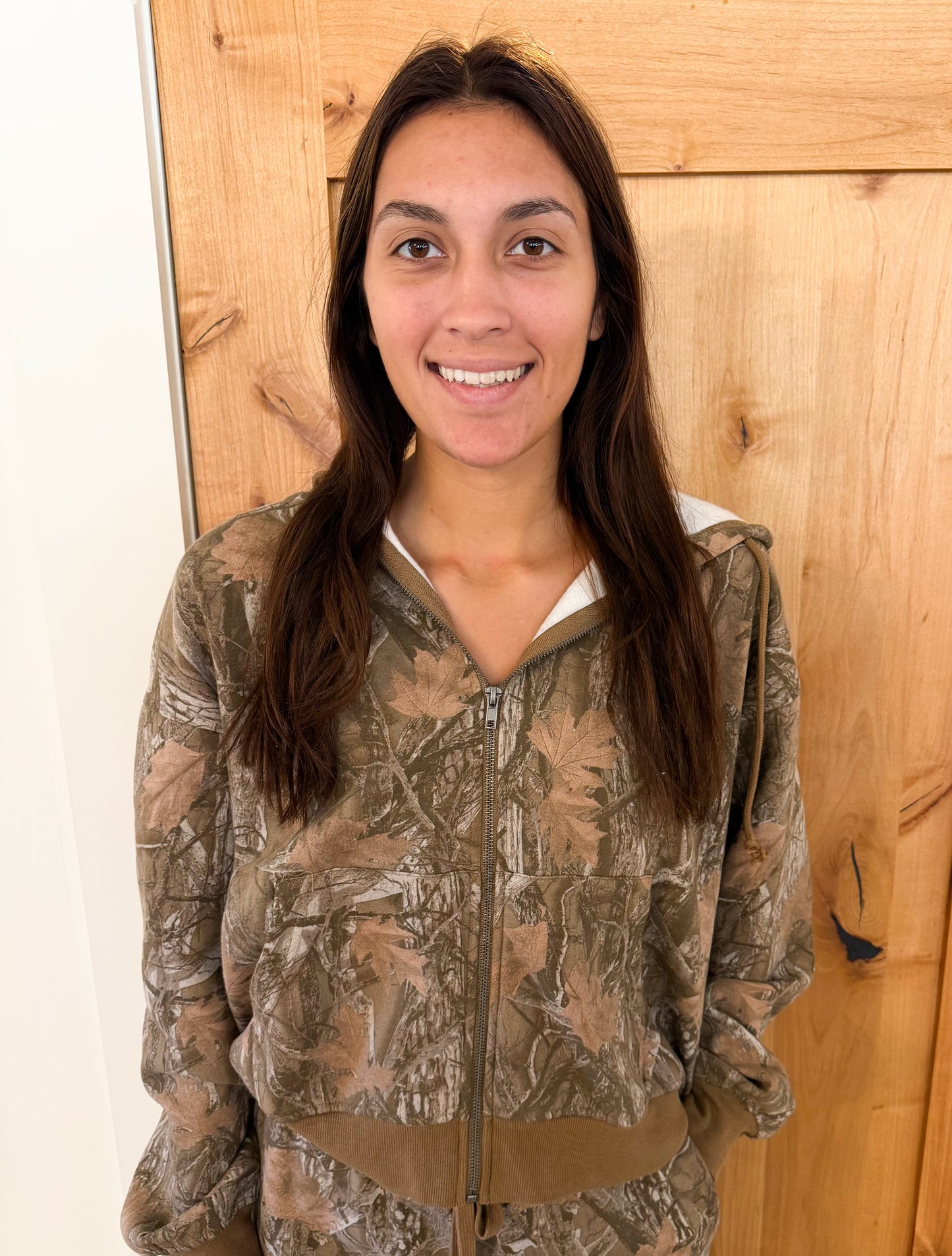 Tree Camouflage Zip-Up Hoodie