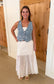 Star Print Denim Vest