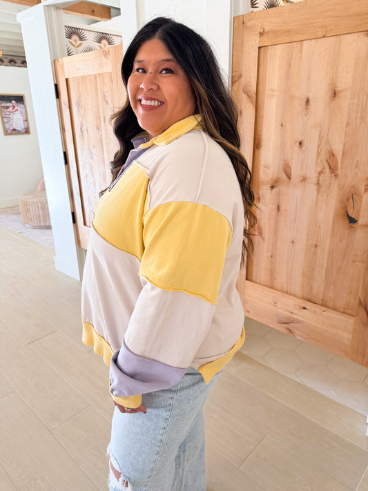 Sunny Side Colorblock Pullover