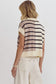 Colorblock Stripe Cropped Short Sleeve Top