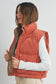 Corduroy Puffer Vest, Indian Red