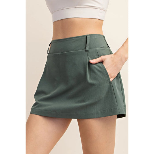 Crinkle Woven Skort