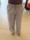 Plaid Patch Pocket Wide Leg Pants, Chocolate