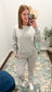 Fleece Long Sleeve Jogger Set, Heather Grey