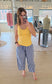 Striped Relaxed Pants, Denim Blue