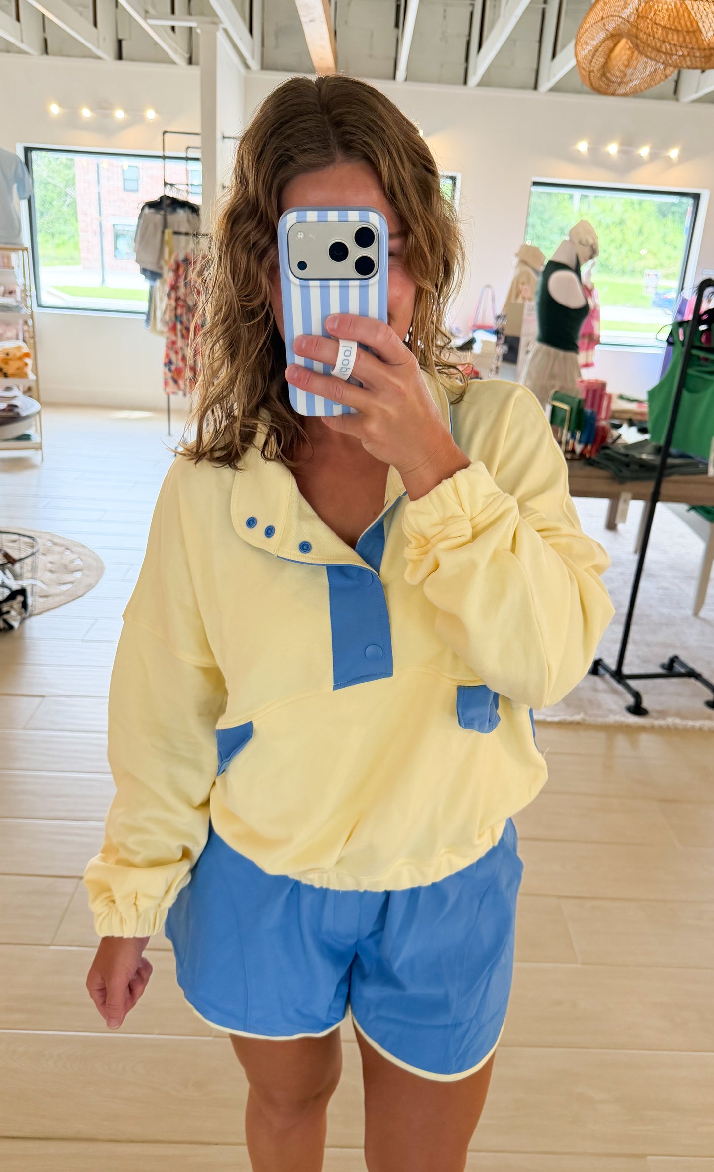 French Terry Playful Set, Lemonilla/Aqua Splash