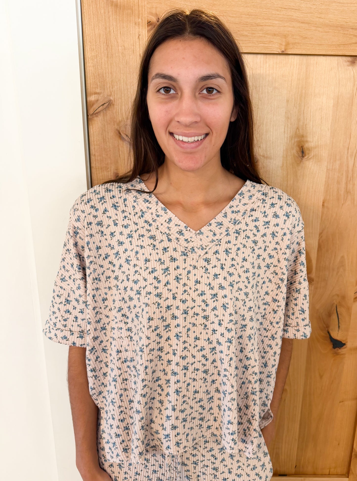 Ditsy Floral Ribbed Tee