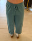 Malibu Wide-Leg Fleece Pants, Eldergreen