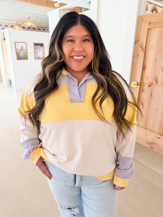 Sunny Side Colorblock Pullover