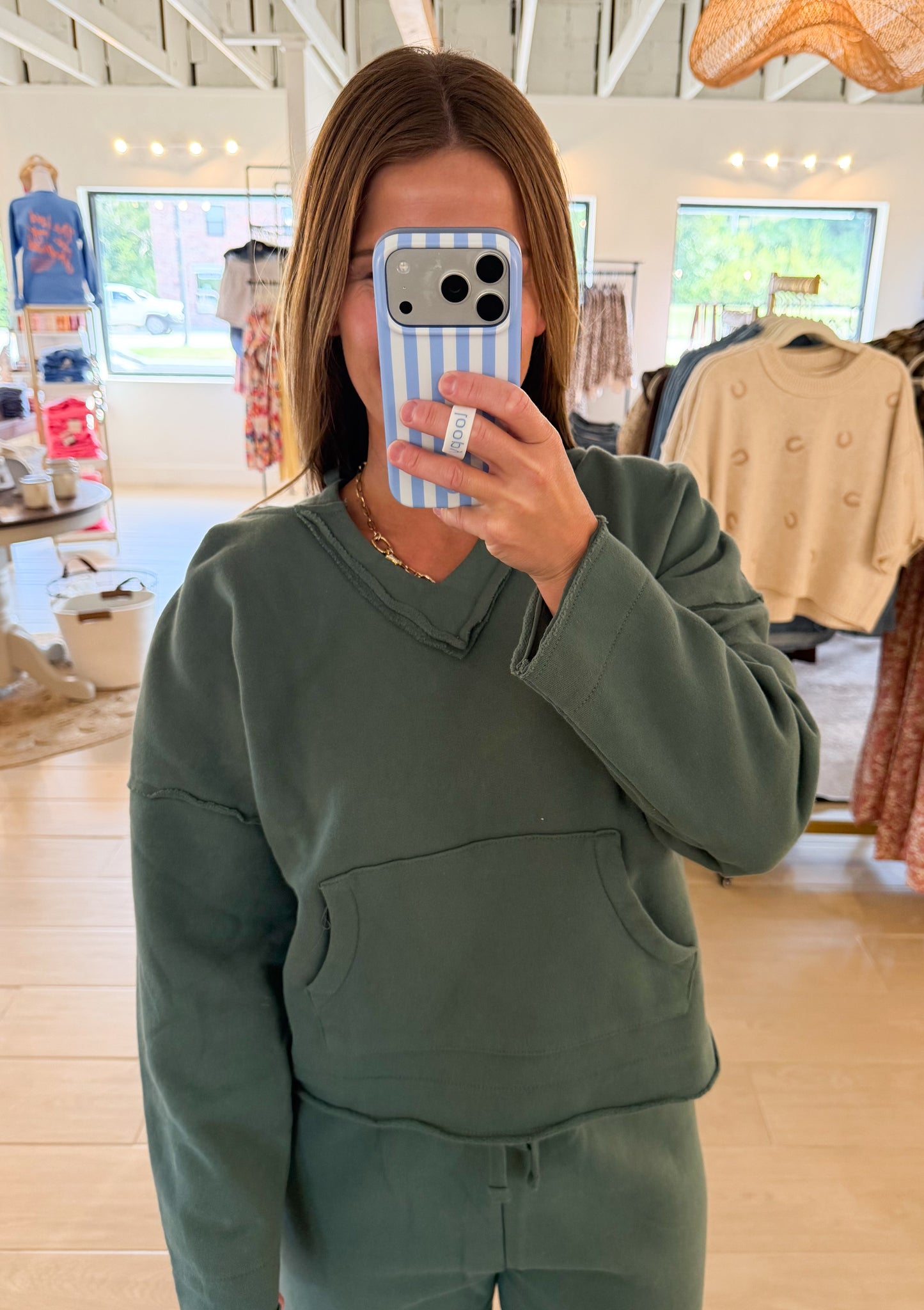 Malibu Air Cotton Hoodie, Eldergreen