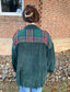 Frayed Corduroy Plaid Jacket, Green