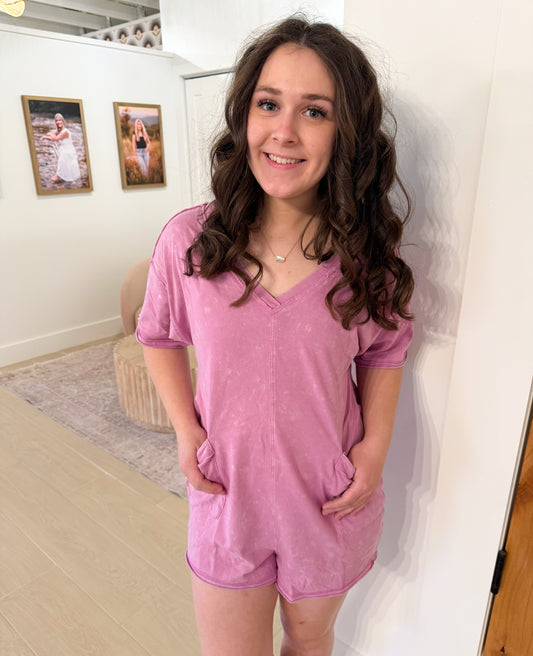 Color Me Happy Romper, Orchid