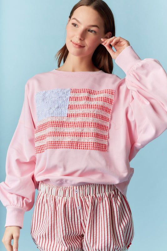 Flag Lace Sweatshirt
