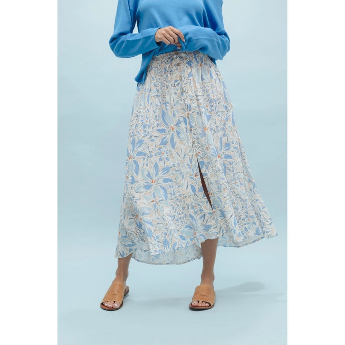 Floral Breeze Split Skirt