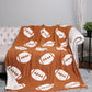 Football Patterned Throw Blanket