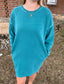 Washed Tunic Dress, Teal